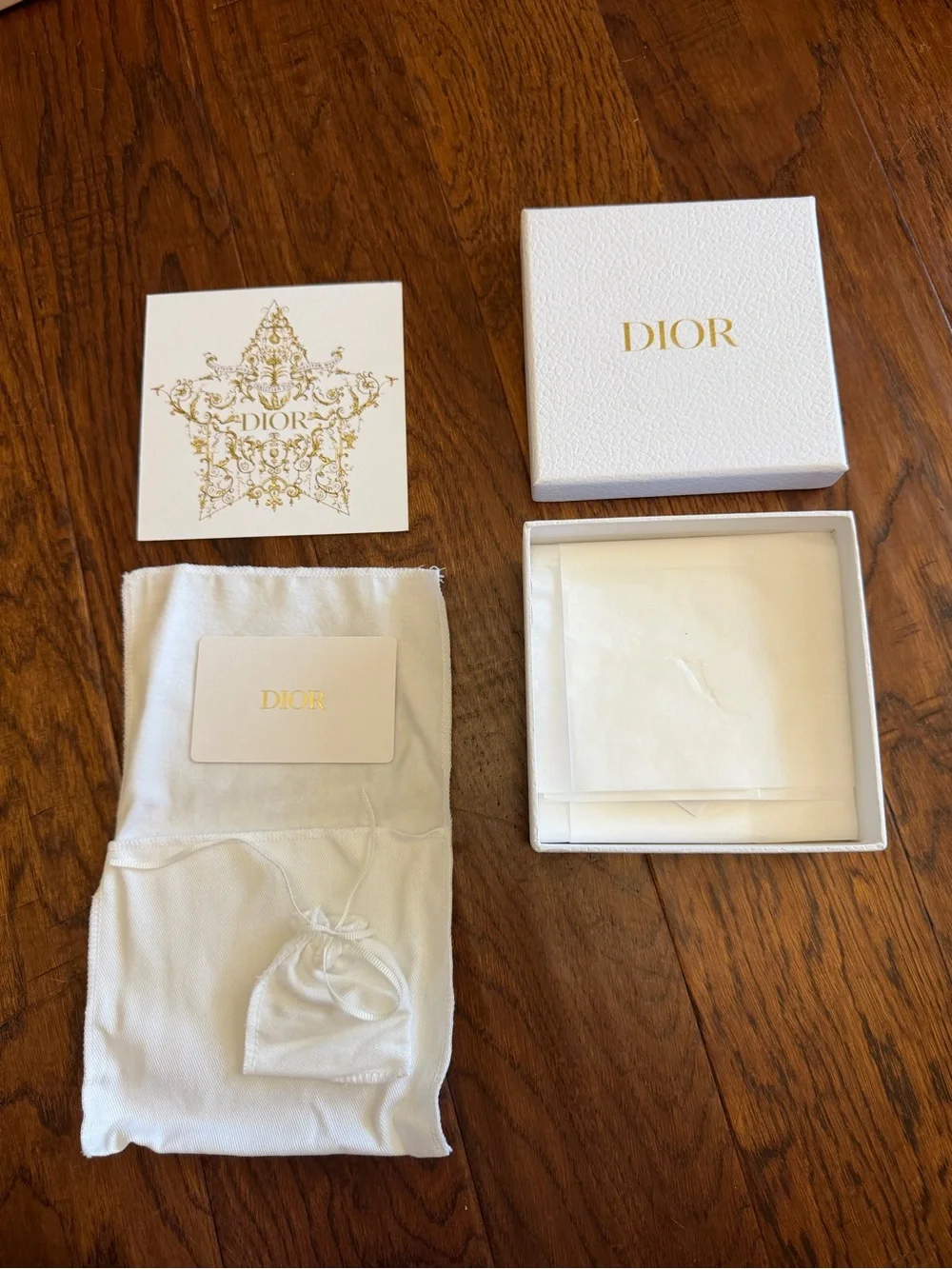 Dior wallet/jewelry box with pouch and card